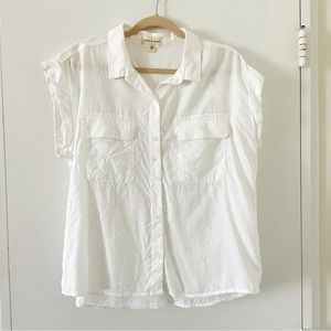 Anthropologie Cloth and Stone button up top blouse large EUC